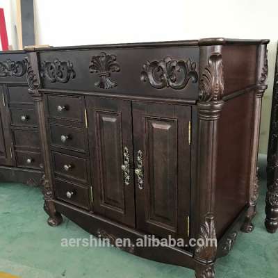 Customized classic furniture raised panel vanity bathroom cabinets